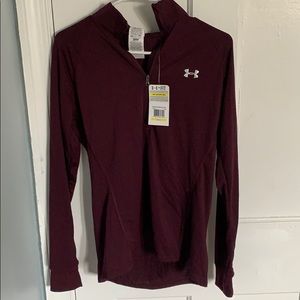 Red Under Armour Zip Up Fleece